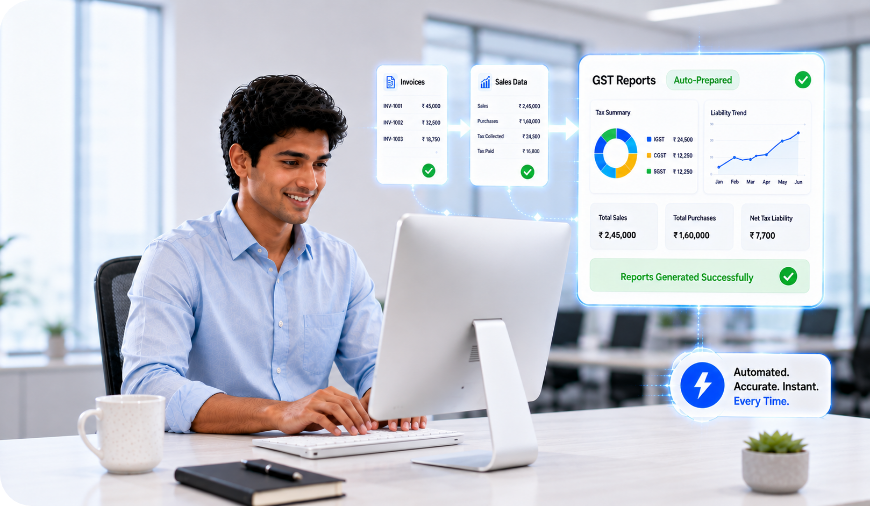 Auto prepared GST reports