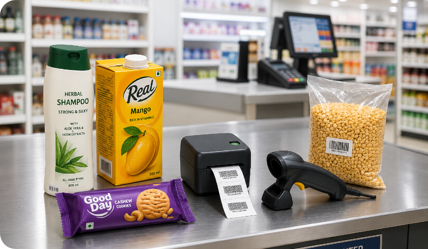 QR & Barcode Generation for fast and accurate billing