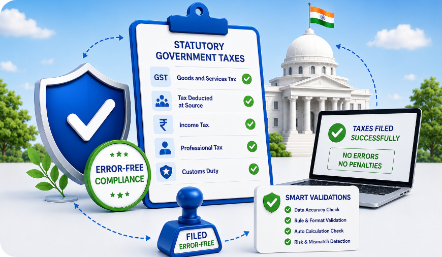 Error-Free Compliance – Smart validations reduce mistakes and penalty risks.